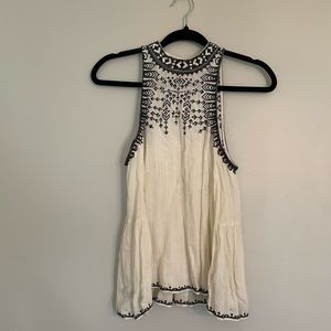 Ecote embroidered flowy tank